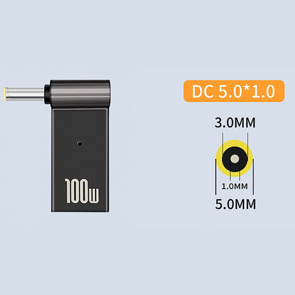 Picture of PD deception charging adapter suitable for HP Lenovo Dell Asus laptop charging type-C female to DC interface